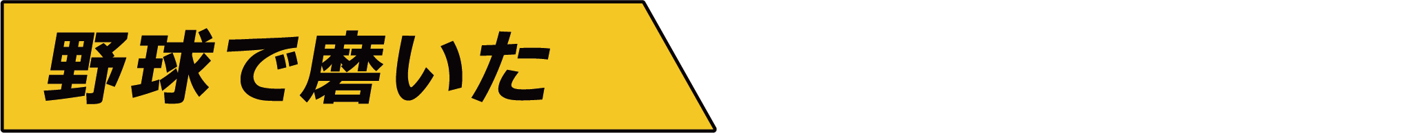 野球で磨いた