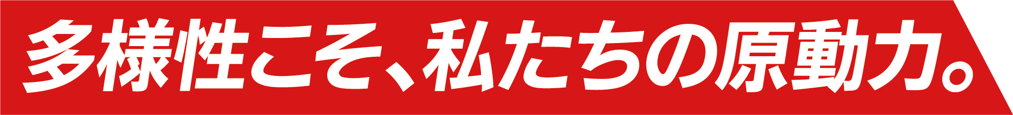 多様性こそ、私たちの原動力。
